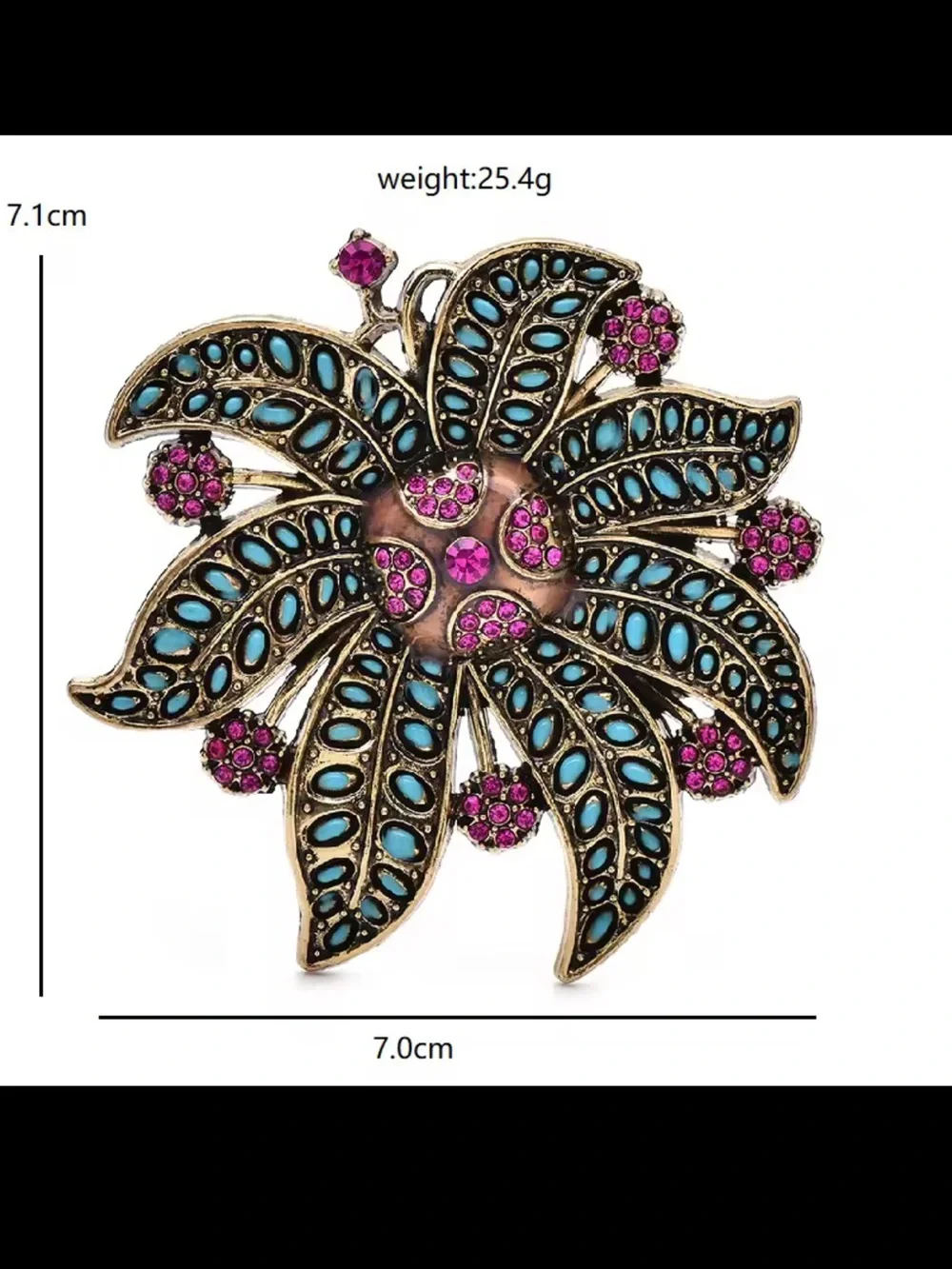 Art Deco Flower Crystal Brooch